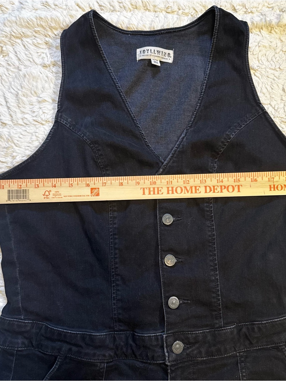 Idyllwind Center Stage Black Denim Flare Jumpsuit XL Western Cowgirl Stretch - Picture 5 of 6